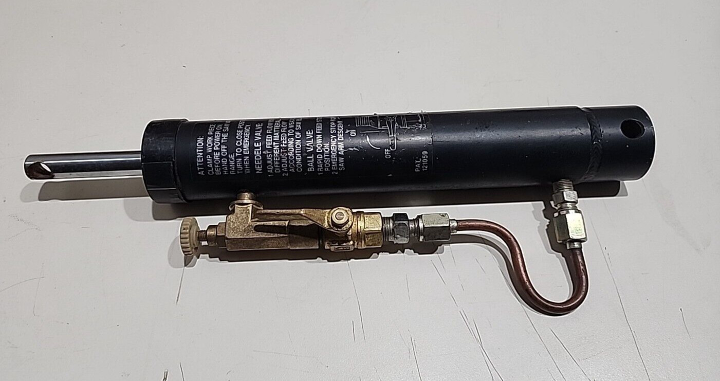 Hydraulic Downfeed Control Cylinder for Metal Bandsaw Helia Beer Co