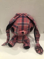 Chax Bunny All Purpose Bunny Gloomy Rabbit Plushy - Check Fabric Variation NWT