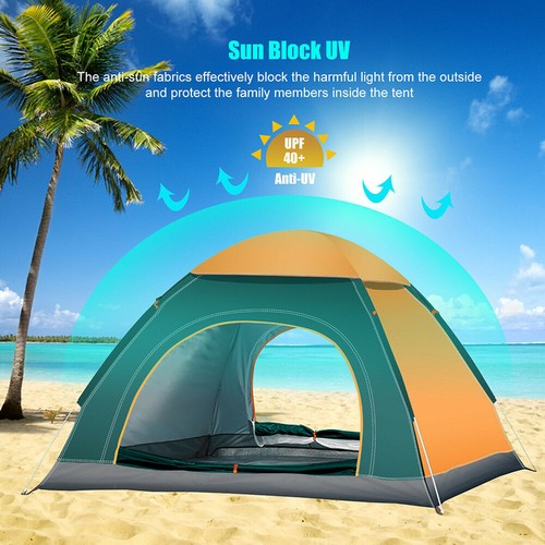3-4 Man Automatic Pop Up Tent Camping Tent Waterproof Outdoor Hiking Travel Tent - Picture 3 of 24