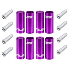 Bike Brake Cable & Housing Set - Metallic Purple, 60" Housing + 68" Cable + Caps