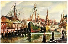 POSTCARD  Seascape Watercolor By James Murray  Marine Artist  Seashore