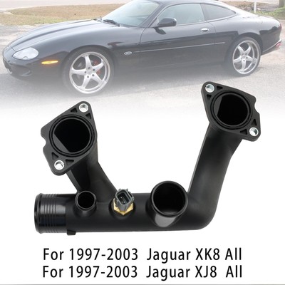 Thermostat Cover Outlet Pipe w/Sensor Für Jaguar Vanden Plas XJ8 & XK8
