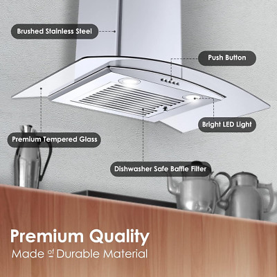 MEJOR Campana Extractora Cocina Conducto Chimenea Ventilador Ventilacion 30''