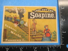 Antique Trade Card Soapine Kendall Mfg Providence RI Washing  Bleaching 1 TC8