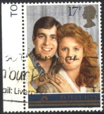 Used stamp Prince Andrew and Sarah  1986  from UK  GB   avdpz