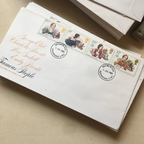 GB FDC FIRST DAY COVER 1980 FAMOUS PEOPLE Rotherham PMK  UA Sealed No Inlay