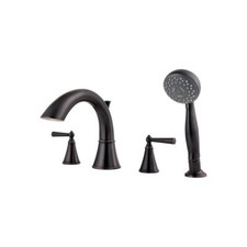 Saxton 2-Handle Deck Mount Tub Faucet Trim w/ Handshower in Bronze by Pfister