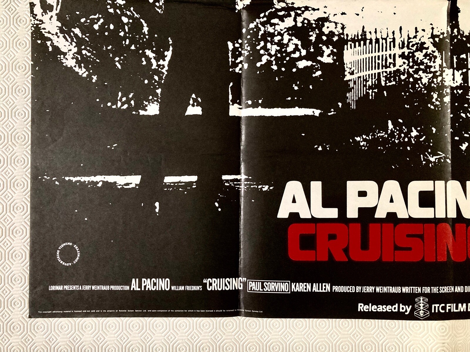 Cruising Original British Movie Quad UK Film Poster 1980 Al Pacino Karen Allen eBay