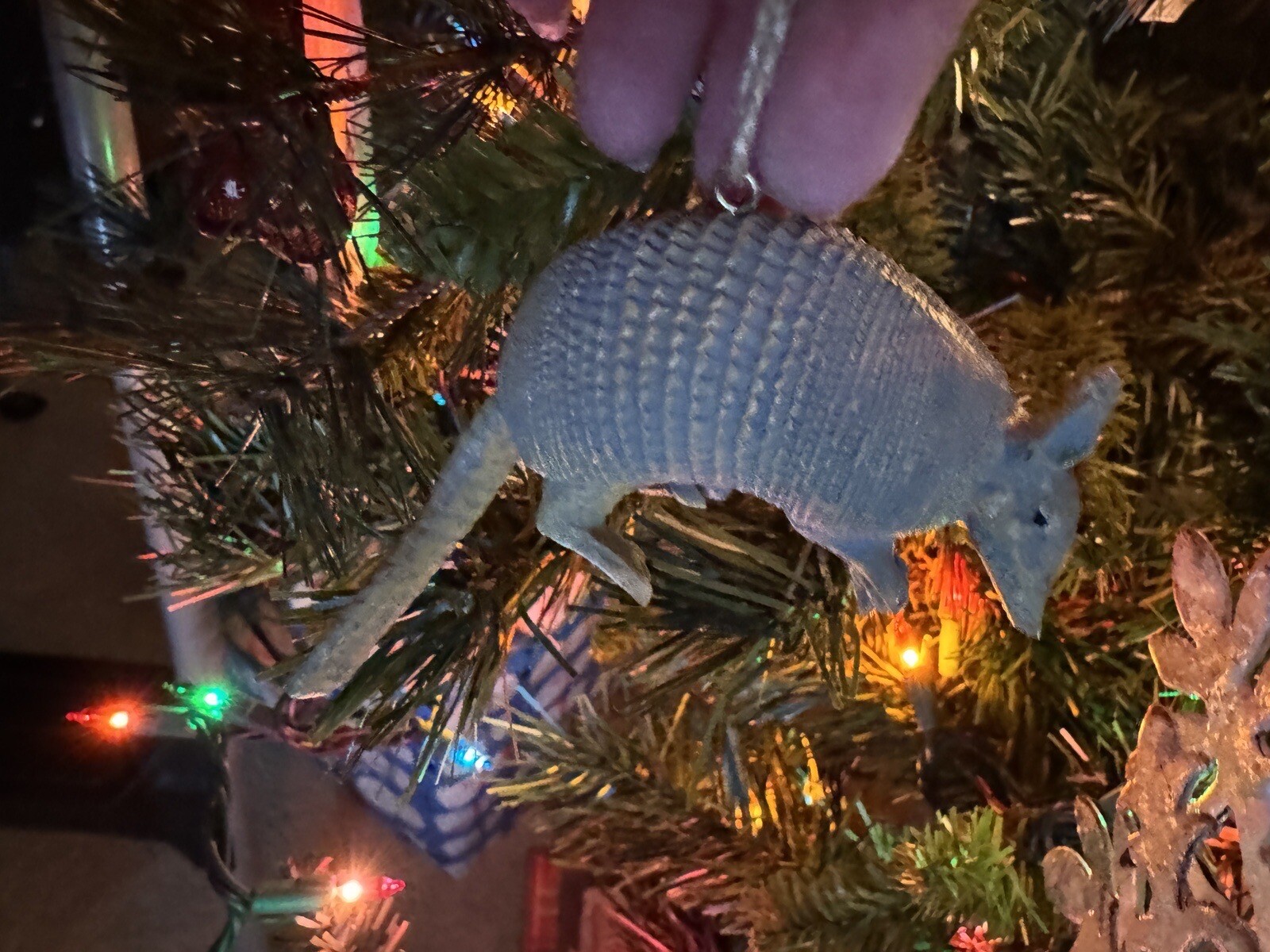 Armadillo Realistic Christmas Tree Ornament