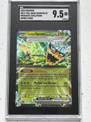 Teal Mask Ogerpon ex graded SGC 9.5 for sale on eBay