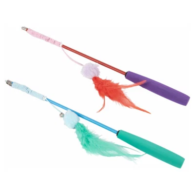 Coockoo Katzenspielzeug Teleskopflugstab Tilly Tickle 35-95 cm Katzenangel