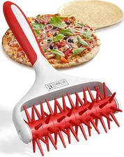 Orblue Pizza Dough Docker, Pastry Roller with Spikes, Pizza Docking Tool for Hom