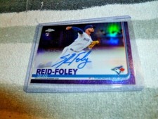 2019 Topps Chrome PURPLE Refractor Autograph RC Sean Reid-Foley #222/250 BlueJay
