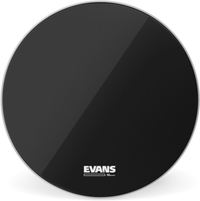 Evans EQ3 Resonant Black Bass Drum Head, No Port - 22''