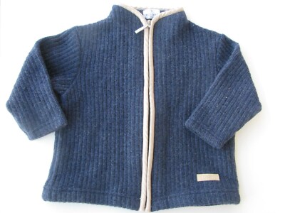 New TRUSSARDI BABY 18 M/86  Wool Zippered Top Jacket
