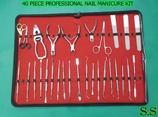 40 PIECE PROFESSIONAL NAIL MANICURE KIT TOOL SET BTS-134