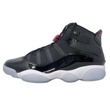 Air Jordan 6 Rings 'Space Jam' Patent Black Sneakers, Size 9 BNIB 322992-064