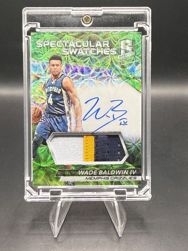 2016-17 Spectra- Wade Baldwin IV Neon Green Swatches Patch Auto /25 Grizzlies