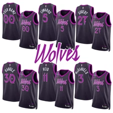 Men's Timberwolves 2025/26 Purple City Edition Swingman Jersey