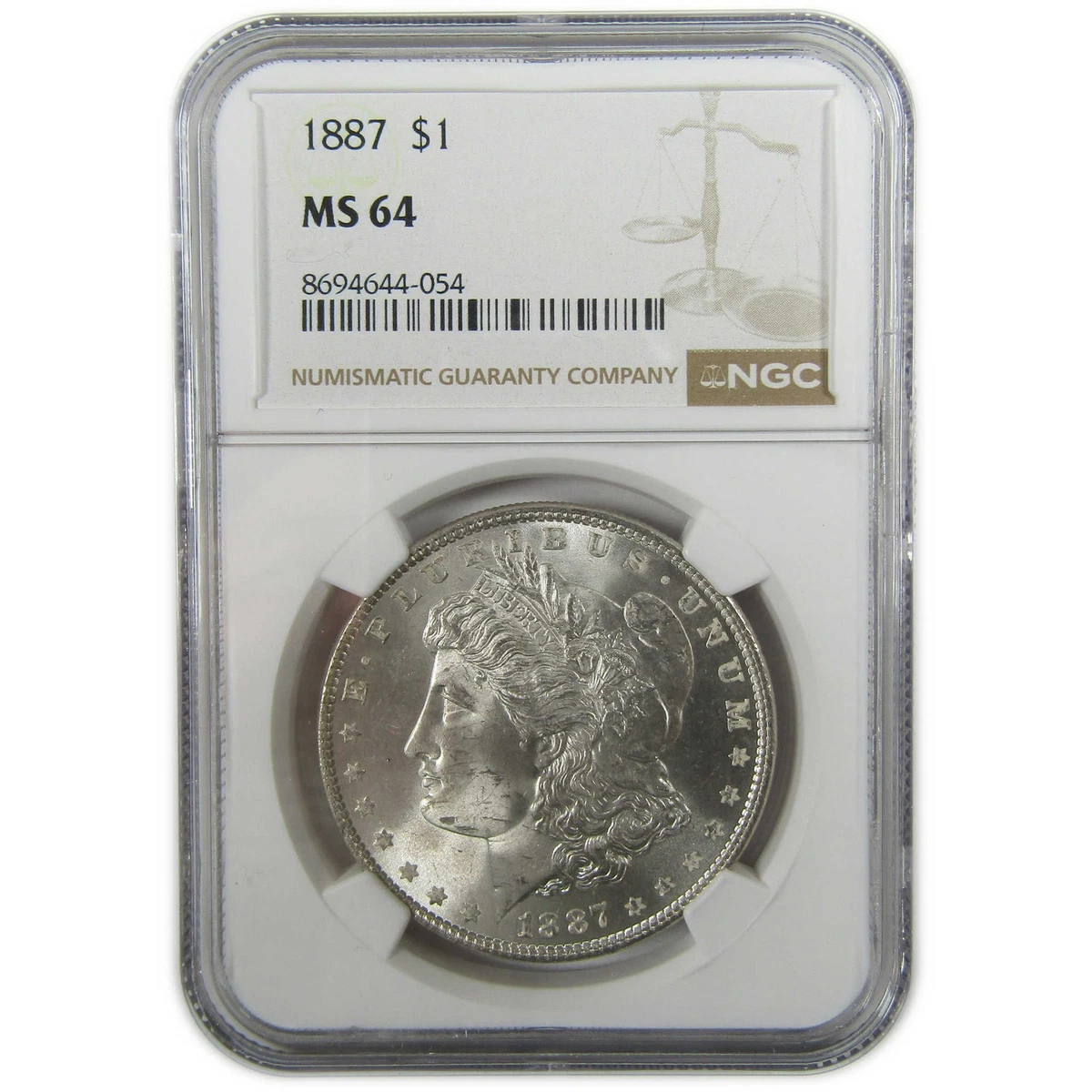 1887年 MORGAN SILVER DOLLAR アメリカPCGS MS64 MS 64 Graded 1887 Year Morgan US Dollars (1878-1921) for sale | eBay