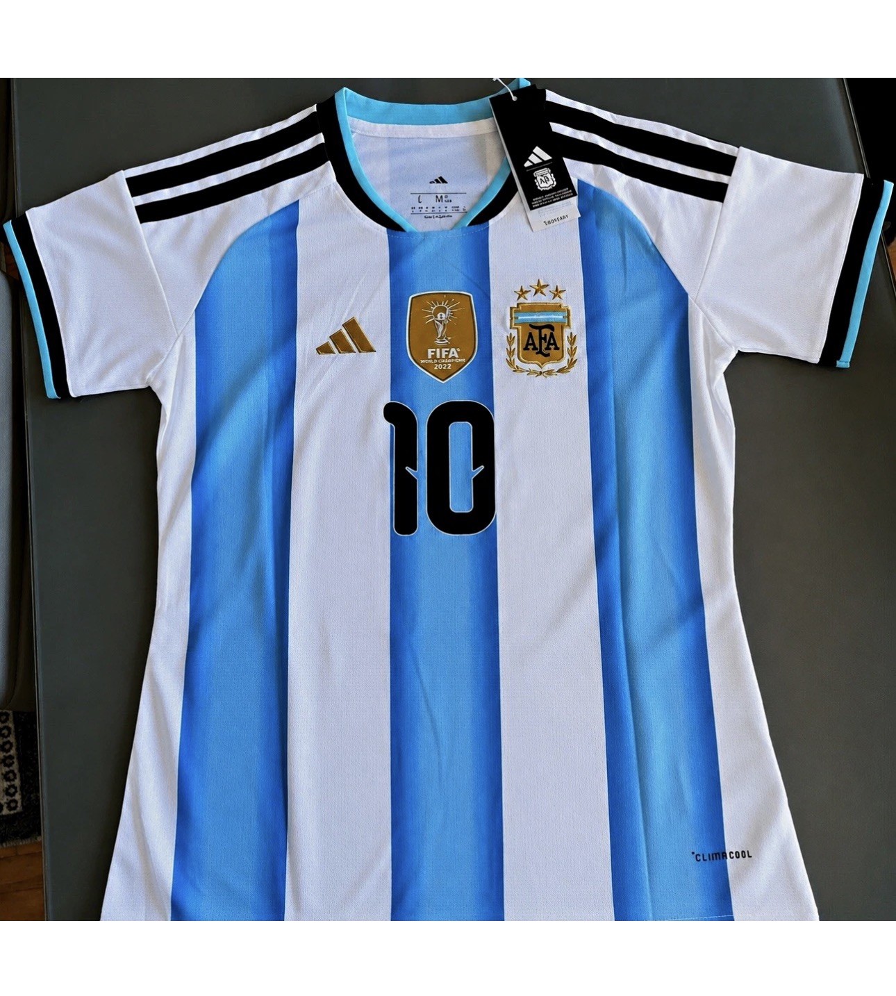 adidas Argentina National Soccer Jersey Lionel Messi #10 slim fit XL NWT