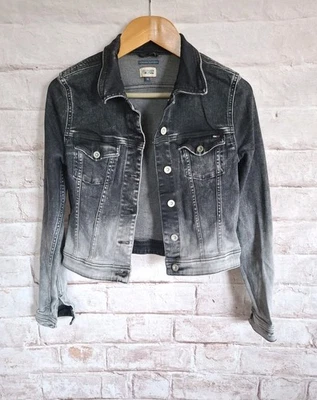 Tommy Hilfiger Denim Damen Jeansjacke Jacket Gr. M 38 Schwarz Waschung Stretch - Bild 1 von 4