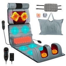 Electric Massage Mat Full Body Heating Vibration Massage Pad Neck Foot Massage