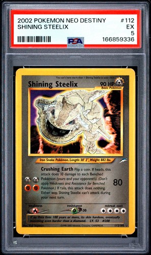 2002 POKEMON NEO DESTINY #112 SHINING STEELIX PSA 5