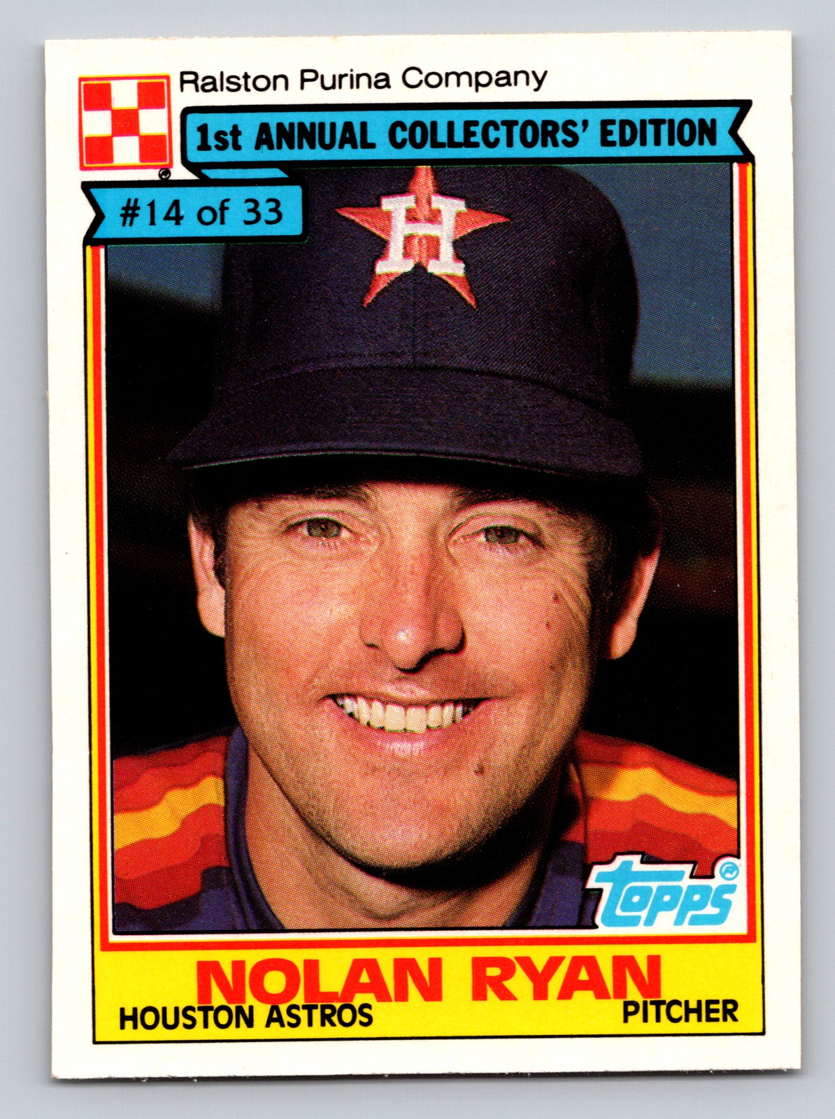 1984 Topps Ralston Purina #14 Nolan Ryan