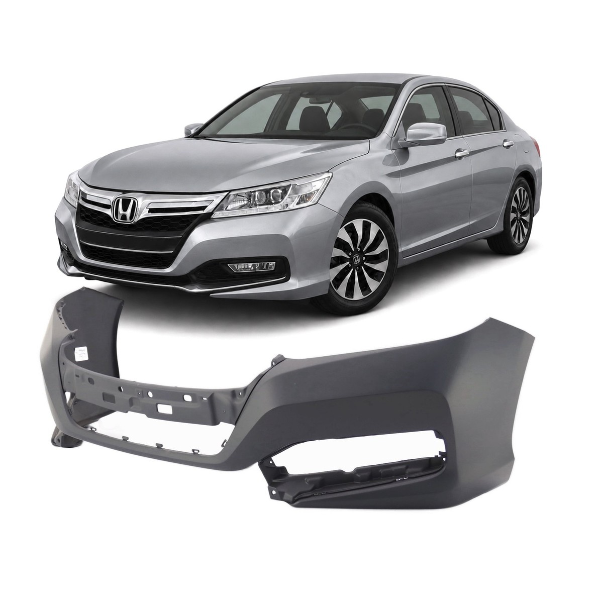 2014 Honda Accord Sedan Primed Front Bumper Cover HO1000294