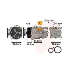 1x Kompressor, Klimaanlage VAN WEZEL 0900K201 passend für CITROËN PEUGEOT
