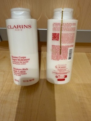Clarins Baume Corps Super Hydratant Body Lotion with Shea Butter 2 x 400 ml NEU