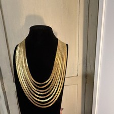 Rare Vintage Monet Gold Tone Layered Statement Necklace 18