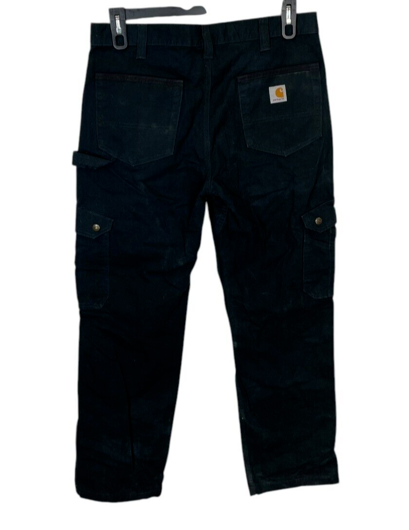 Carhartt men's cargo pants size 34x32 B342 black true fit 36x31