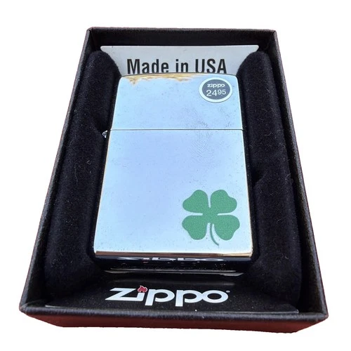Zippo A Bit O Luck High Polish Chrome Lighter 24007 NEW