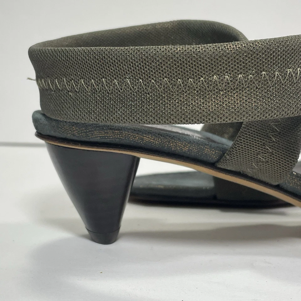 Sandalias DONALD J PLINER Malla Elástica Patente HALIN Punta Abierta Tobillo Talla 7M Nuevas Foto 4 de 4