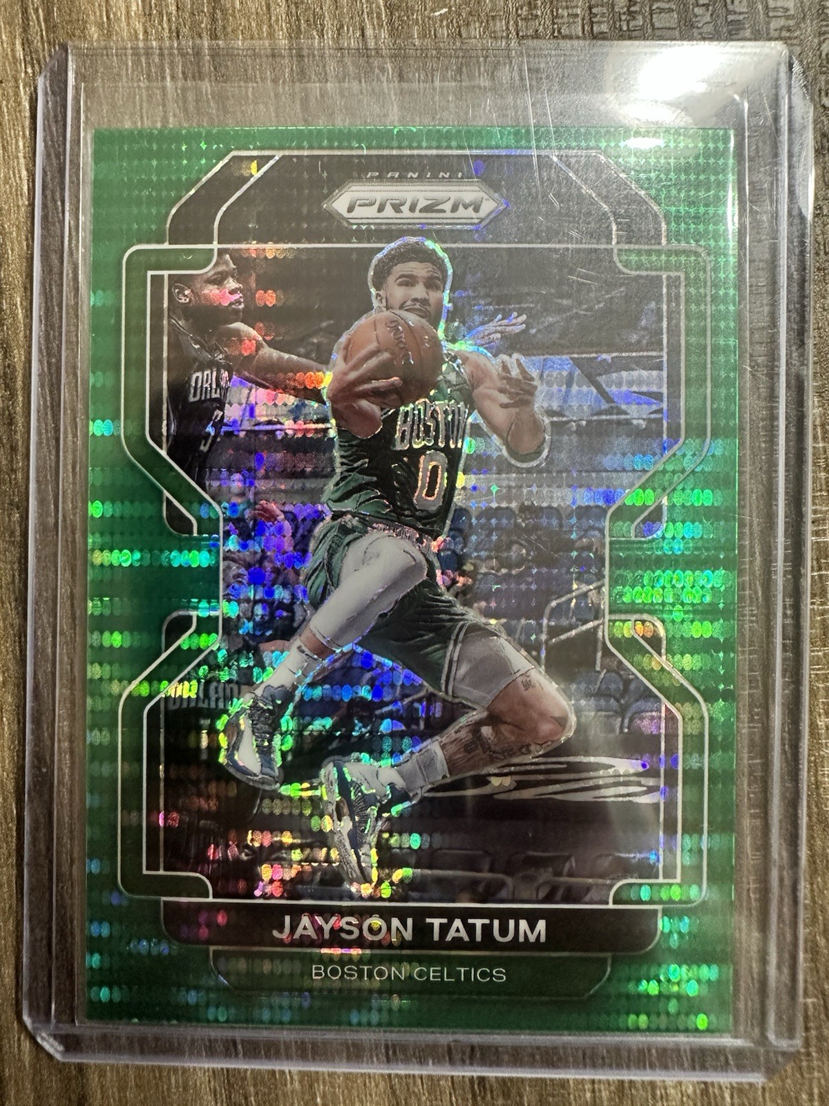 2021-22 Panini Prizm Jayson Tatum #13 Green Pulsar Prizm /25