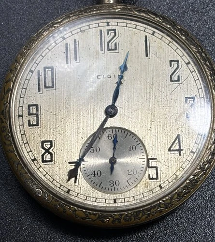 Antique Elgin 14k Gold Filled Pocket Watch/Monogrammed