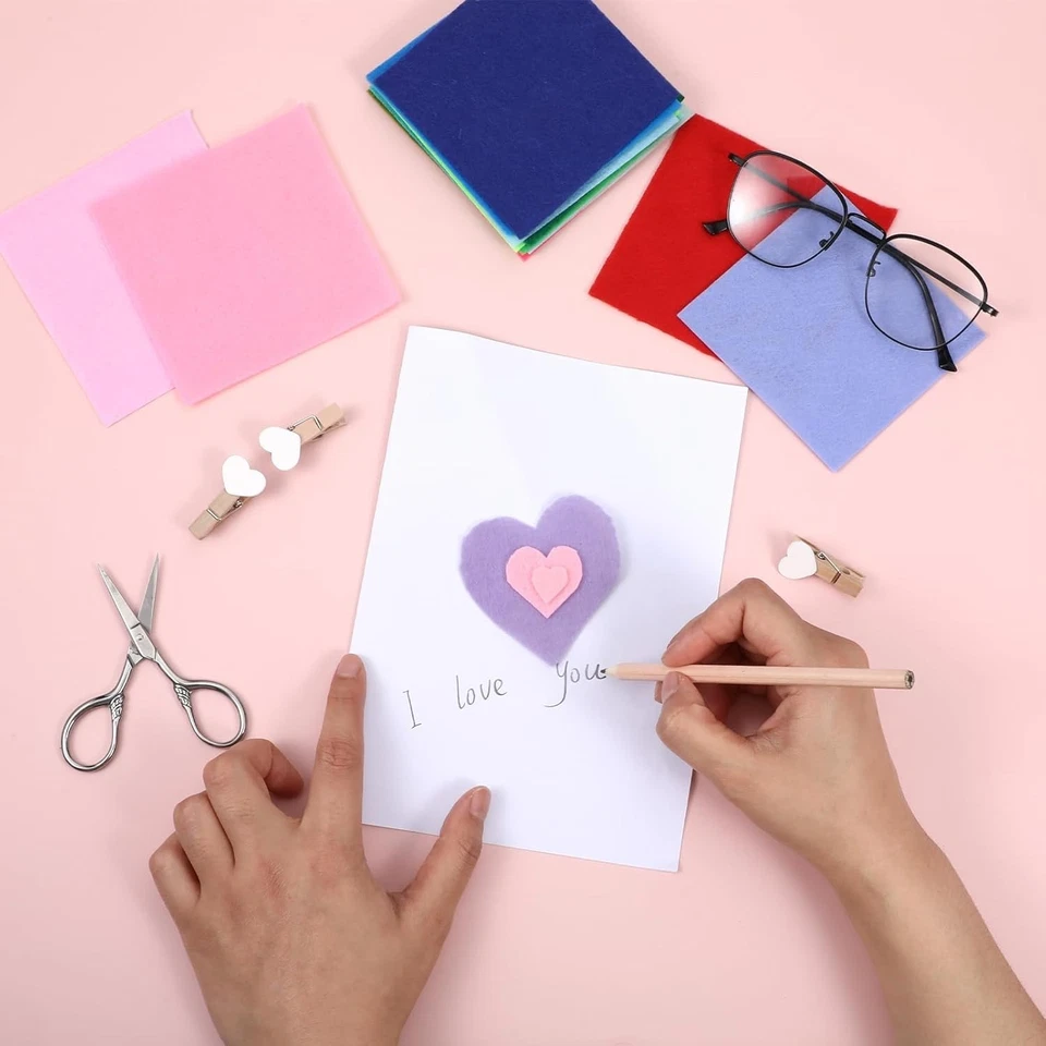 40pcs Multicolor Assorted Pattern Felt Squares, 4x4 Inch Felt Fabric Sheets for - Image 4 of 4