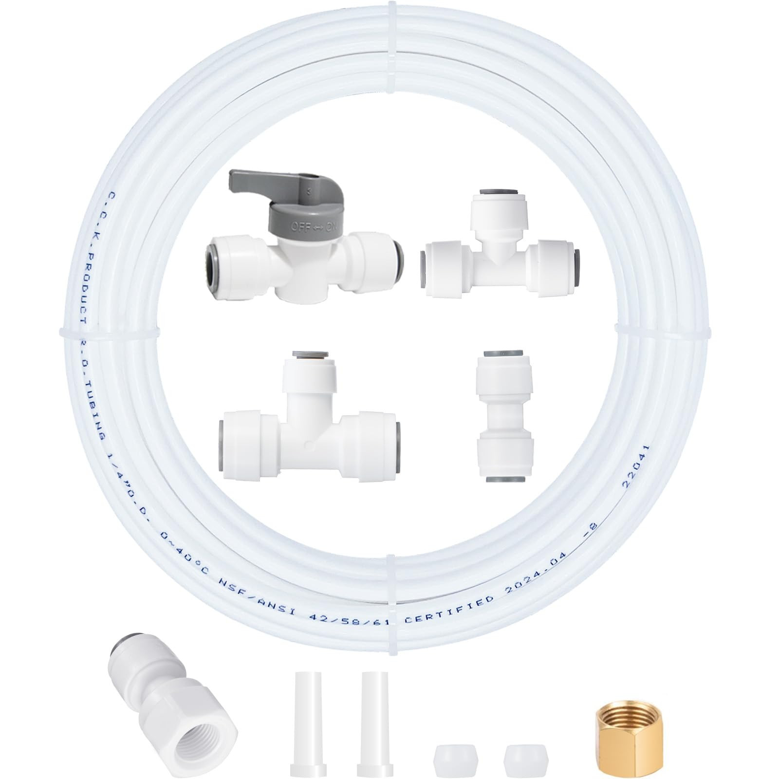 Ice Maker Water Line Kit - Food Grade Refrigerator/Fridge Water Line Kit,25FT...