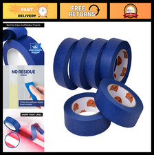 6 Rolls Blue Painters Tape 1.41" x 60Yards, Multi-Surface Masking, UV Resistant,