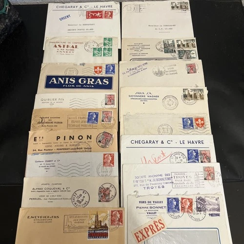 France Receipts Lot -17x- Various Frankings & Stamps See Pictures! - S1