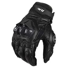 Air Flow Leather Motorcycle Gloves Touchscreen for Men and Women Large Black