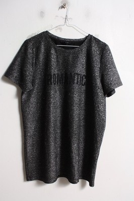 Vera Moda Womens Thick Knitted T-Shirt Top Silver - Size Large L (D42)