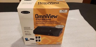 Belkin  OmniView E Series (F1DB104P) 4-Ports External KVM switch PS/2 - (NEW)