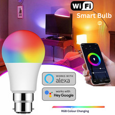 Image of Maxim Smart WiFi LED Light Bulb BC/B22 Bayonet Cap Alexa Google App Control 60W