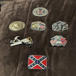 LOT OF 7 VINTAGE BELT BUCKLES MULTIPLE STYLES!!!!