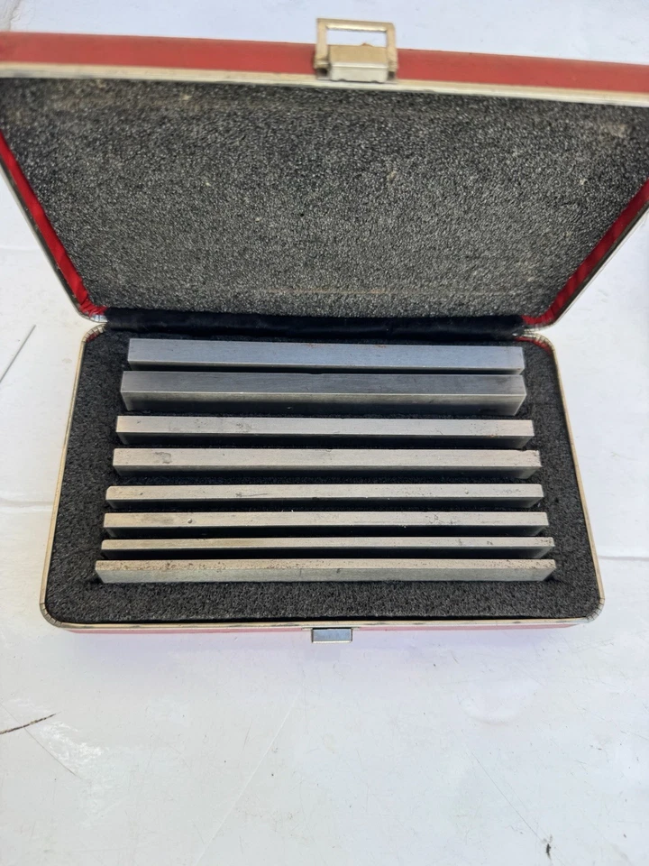 JUEGO PARALELO DE PRECISIÓN STARRETT 384 MAQUINISTA FABRICANTE DE HERRAMIENTAS INSPECCIÓN DE MOLIENDA Foto 2 de 3