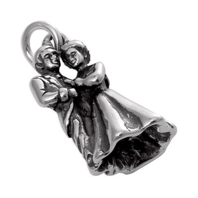 Sterling Silber Braut & Bräutigam Charm