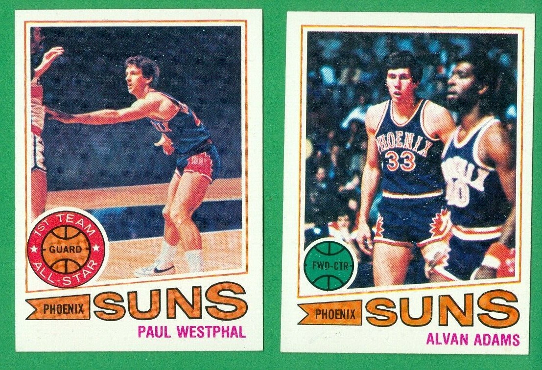 1977-78 TOPPS PHOENIX SUNS TEAM SET NM SOBERS WESTPHAL ALVIN ADAMS
